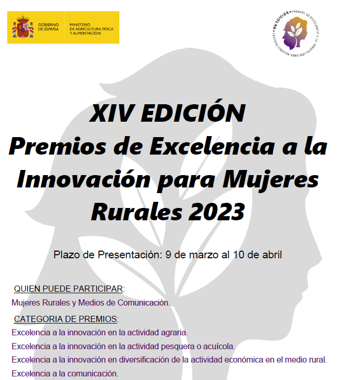 Convocada la XIV edición de los premios de excelencia a la innovación para mujeres rurales
